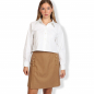 Preview: Elegant 2-in-1 Skirt Made of Virgin Wool in Camel